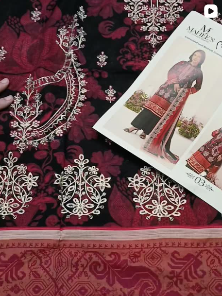 MARYAM&MAHEES 3PCS LAWN SUIT