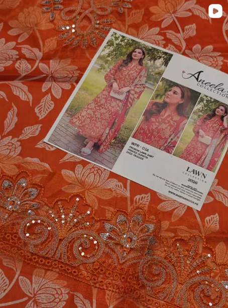 ANEELA'S 3PCS LAWN SUIT