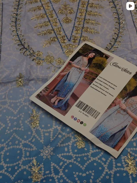 CROSS STITCH 3PCS LAWN SUIT