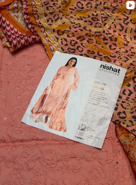 NISHAT 3PCS LAWN SUIT