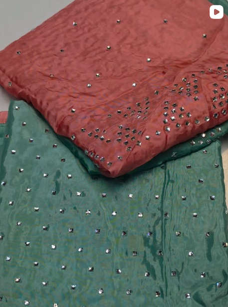 2PCS RAW SILK FAUCY ARTICAL