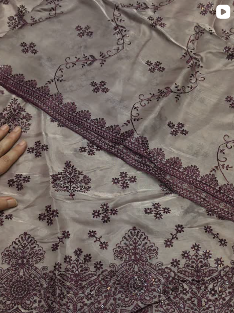2PC SHESHA SILK EMBROIDED FANCY SUIT