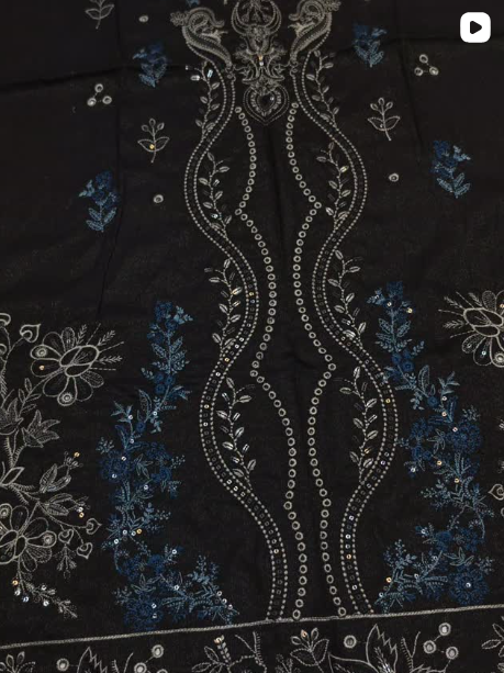 3PC WINTER EMBROIDED DRESS