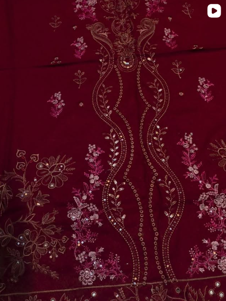 3PC WINTER EMBROIDED DRESS