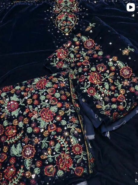 1PC VELVET FANCY KURTI