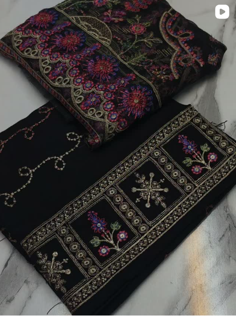 3PC WINTER EMBROIDED DRESS