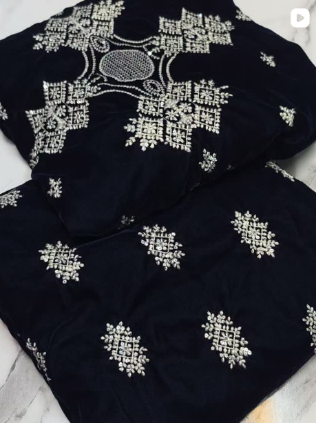 3PC VELVET FANCY DRESS