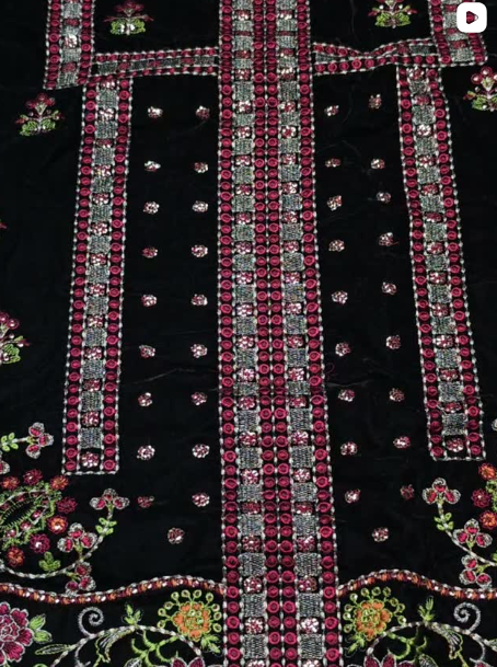 2PC VELVET FANCY DRES
