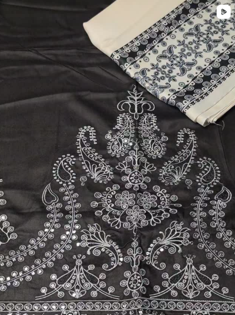 3PC WINTER EMBROIDED DRESS