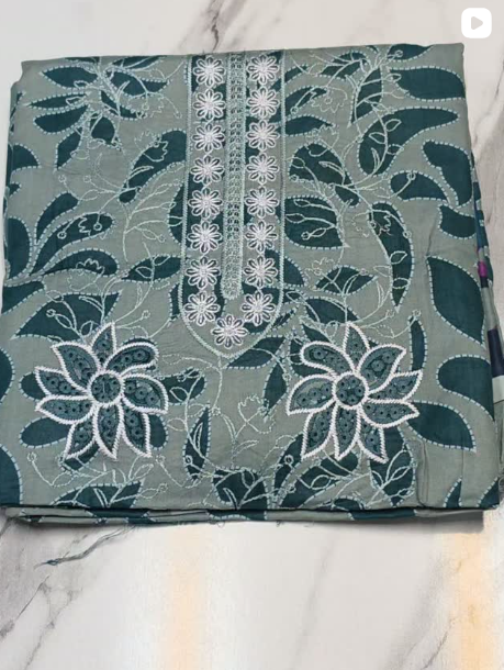 3PC WINTER EMBROIDED DRESS