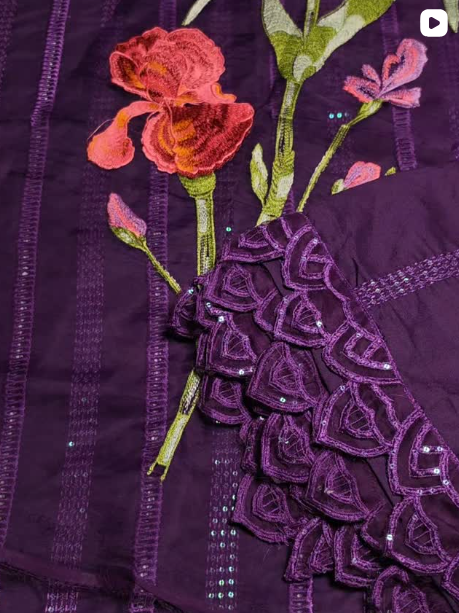 3PC WINTER EMBROIDED DRESS