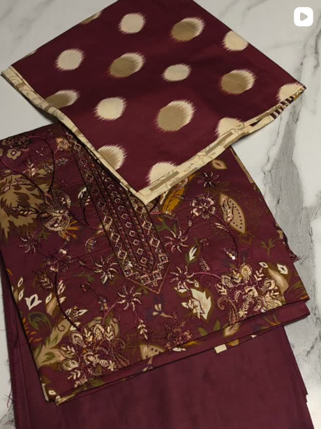 3PC WINTER LINEN DRESS