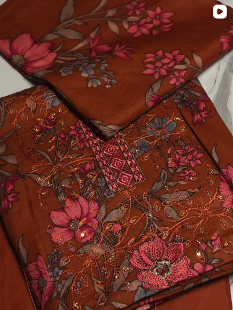 3PC WINTER DHANAK DRESS