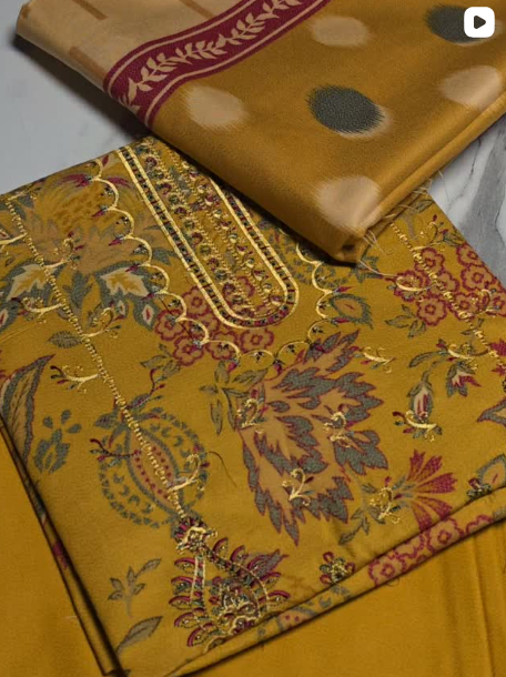 3PC WINTER DHANAK DRESS