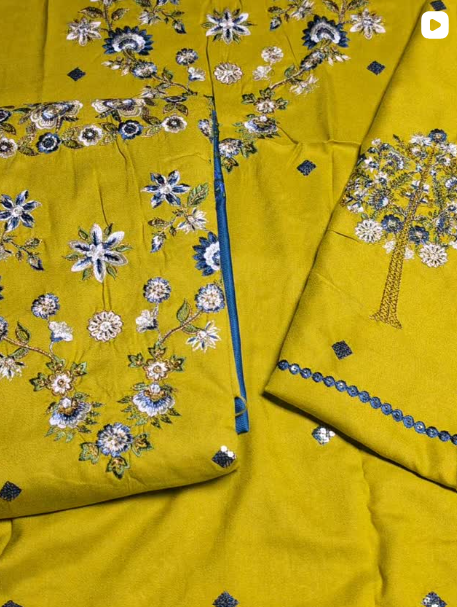 3PC WINTER EMBROIDED