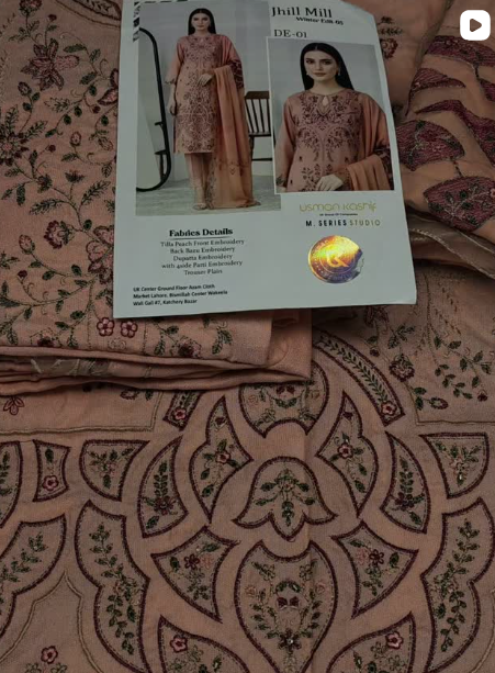 3PC WINTER EMBROIDED DRESS