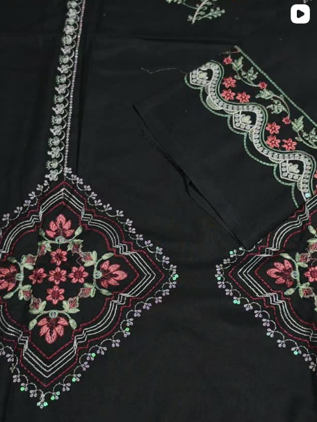 3PC WINTER EMBROIDED DRESS