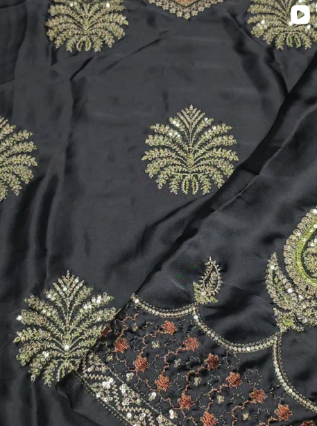 2PC SILK EMBROIDED DRESS