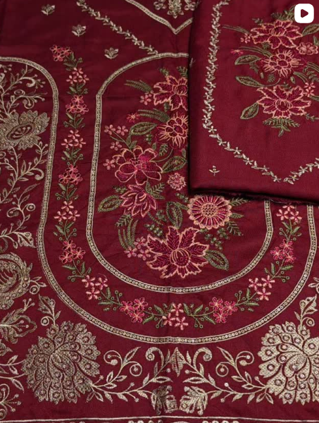 3pc winter embroided dress