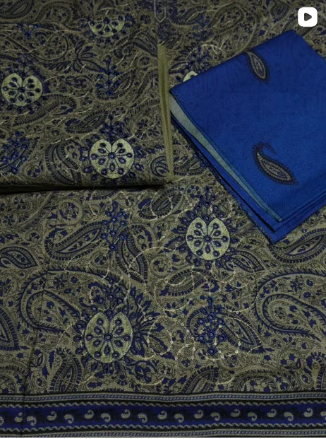 3PC DHANAK EMBROIDED DRESS