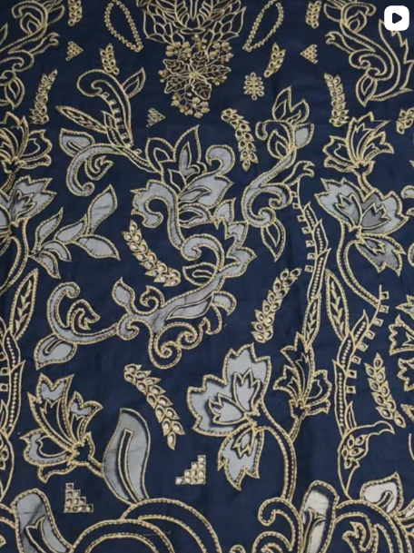 3PC DHANAK EMBROIDED DRESS