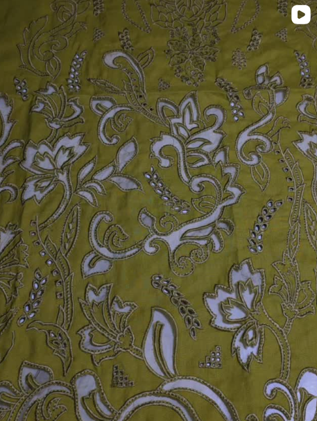 3PC DHANAK EMBROIDED DRESS