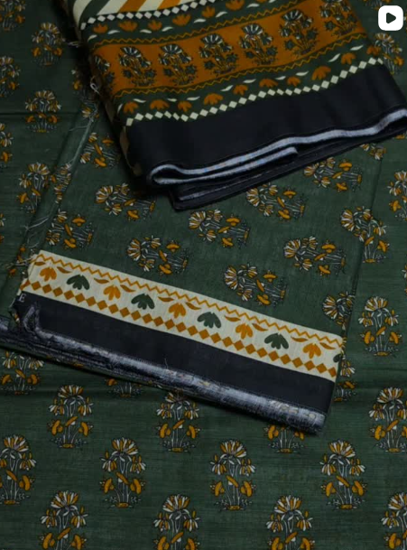 3PC KHADDER PRINTED DRESS