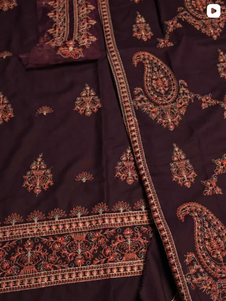 3PC PASHMINA EMBROOIDED DRESS