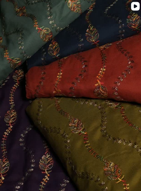 2PC DHANAK EMBROIDED DRESS