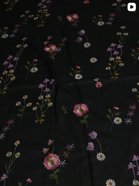 3PC DHANAK EMBROIDED DRESS