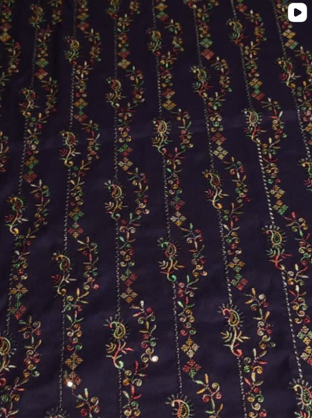 3PC DHANAK EMBROIDED DRESS