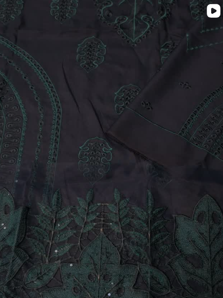 3PC DHANAK EMBROIDED DRESS