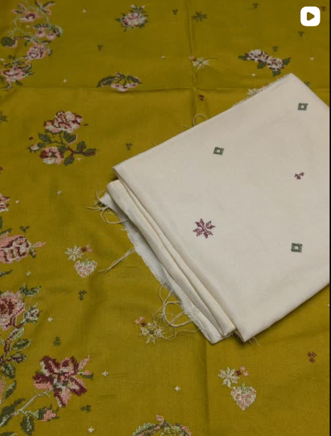 2PC DHANAK EMBROIDED DRESS