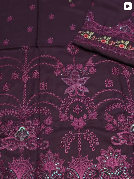3PC WINTER EMBROIDED DRESS