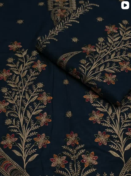 2PC DHANAK EMBROIDED DRESS