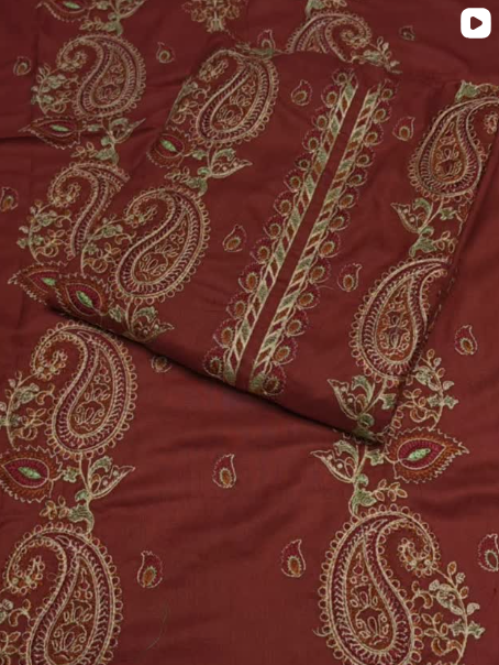 2PC DHANAK EMROIDED DRESS