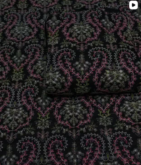 3PCS EMBROIDED SUIT
