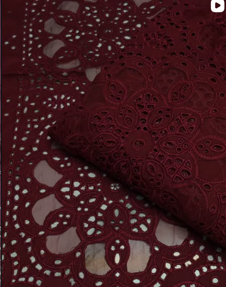 3PCS EMBROIDED SUIT
