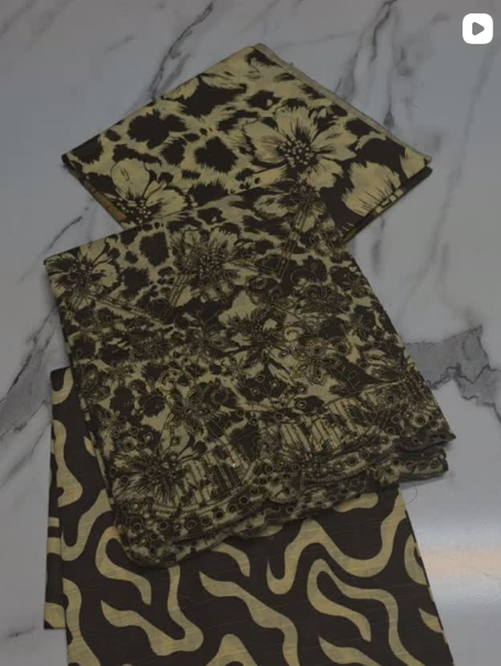 3PC HADDER EMBROIDED DRESS