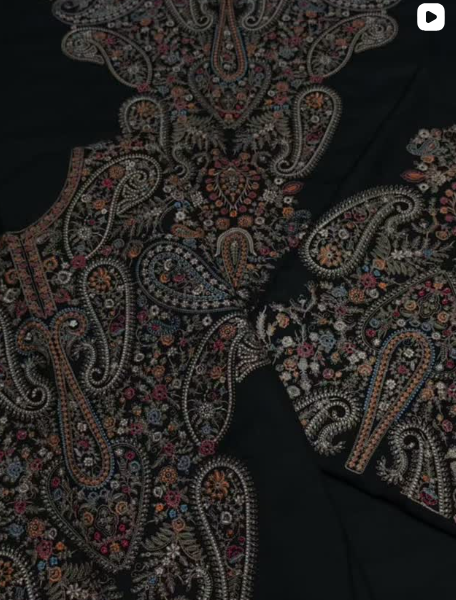 2PC DHNAK EMBROIDED DRESS