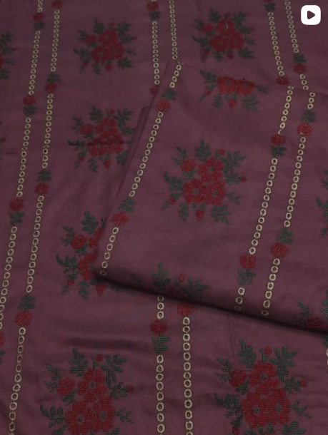 2PC DHANAK EMBROIDED DRESS