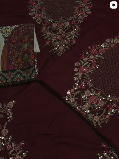 2PC DHANK EMBROIDED DRESS