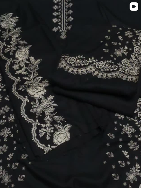 2PC DHANAK EMBROIDED DRESS