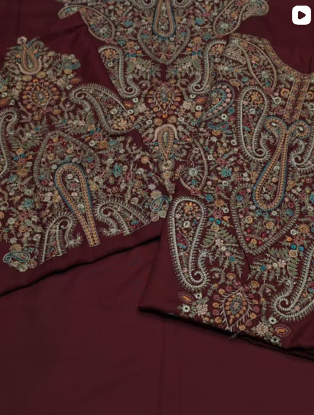 2PC DHANAK EMBROIDED DRESS