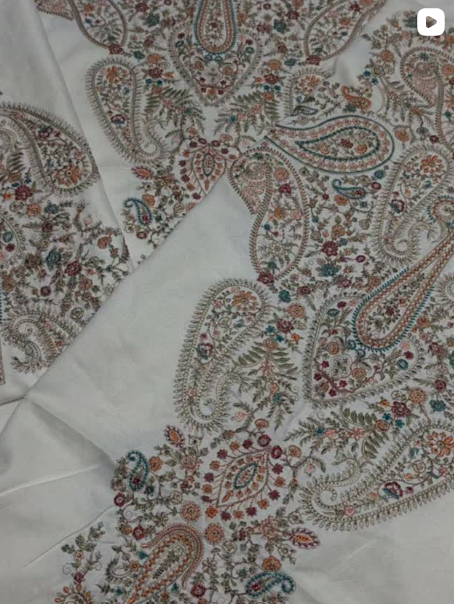 2PC DHANAK EMBROIDED DRESS