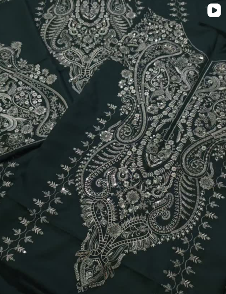 2PC DHANAK EMBROIDED DRESS