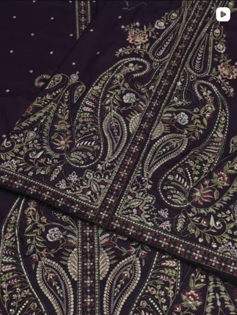 2PC DHANAK EMBROIDED DRESS