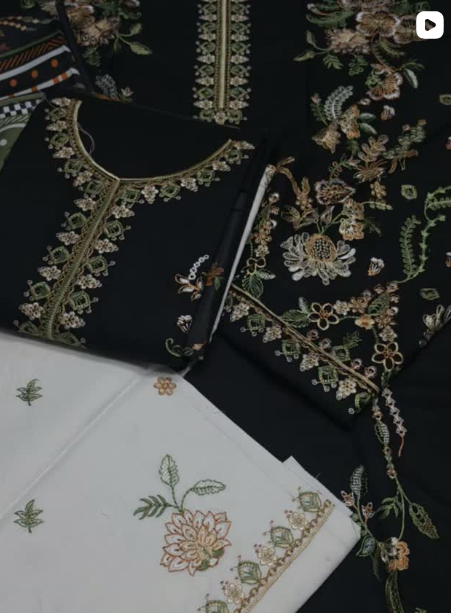 3PC DHANAL EMBROIDED DRESS
