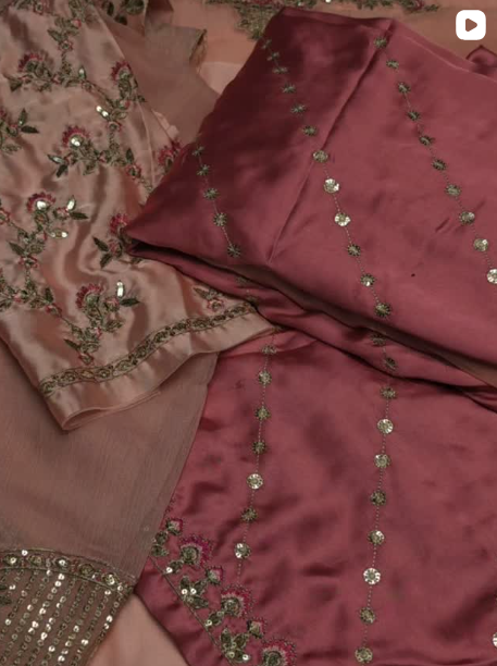 3PC SILK FANCY DRESS