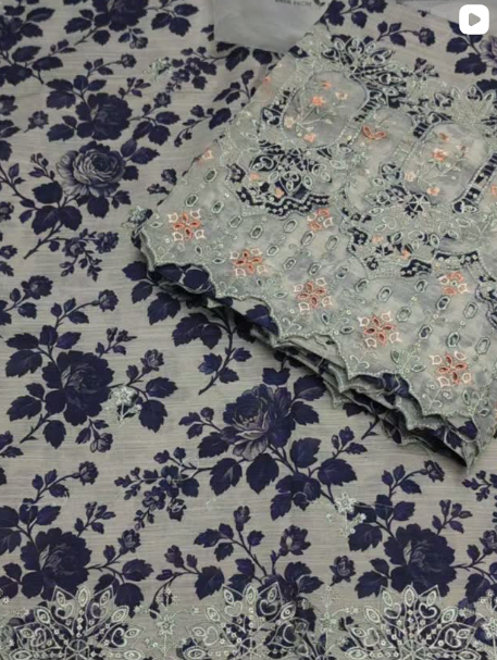 3PC KHADDER EMBROIDED DRESS